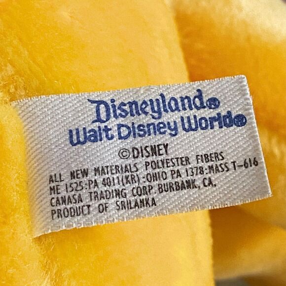 Vintage Pluto Plush Disneyland Sitting Stuffed Animal 14 in Toy Dog Red Collar - Picture 2 of 11